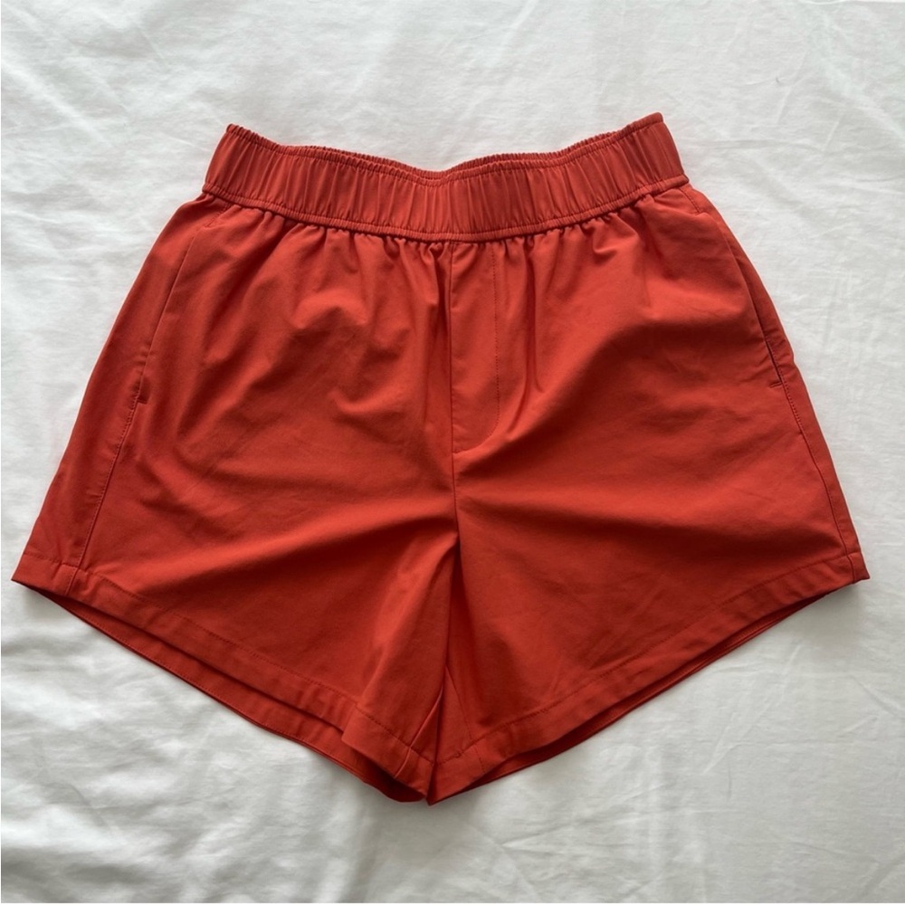 Alder Women’s Surf’s Up Athletic Shorts 5” inseam - hot sauce